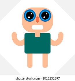 Flat icon people on the white background, vector