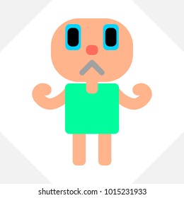Flat icon people on the white background, vector