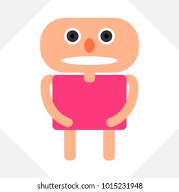 Flat icon people on the white background, vector