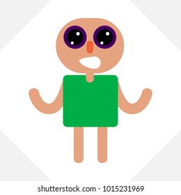 Flat icon people on the white background, vector