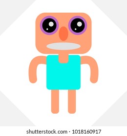 Flat icon people on the white background, vector