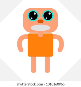Flat icon people on the white background, vector