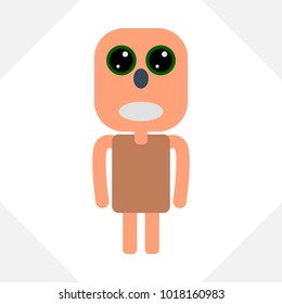 Flat icon people on the white background, vector