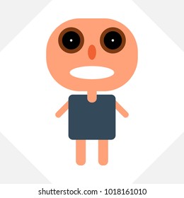 Flat icon people on the white background, vector