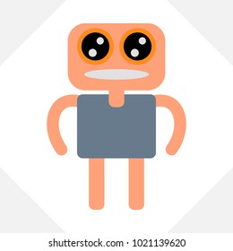 Flat icon people on the white background, vector