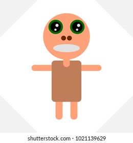 Flat icon people on the white background, vector