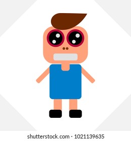 Flat icon people on the white background, vector