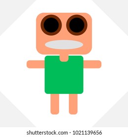 Flat icon people on the white background, vector