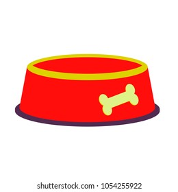 Flat icon pet shop vector illustration. Dog care supplies sign.