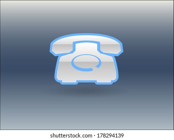 Icono plano de un teléfono