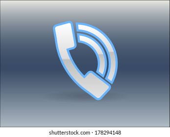 Ícone plano de um telefone