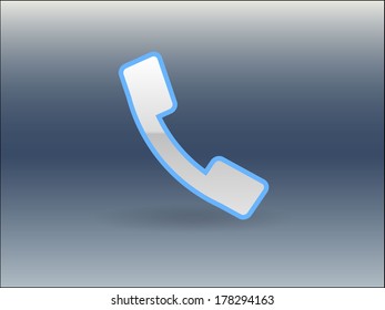Flat icon of a phone