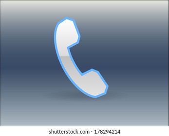 Flat icon of a phone
