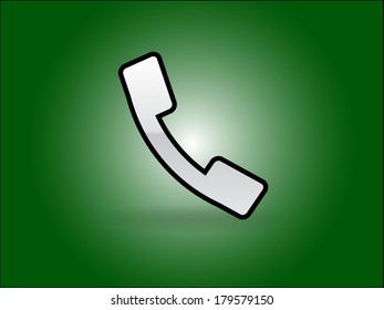 Flat icon of a phone