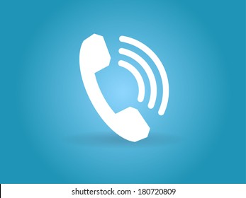 Flat icon of a phone