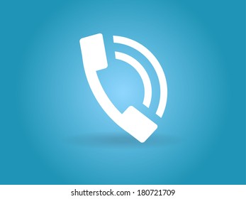 Flat icon of a phone