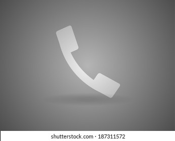 Flat icon of a phone