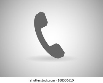 Flat icon of a phone