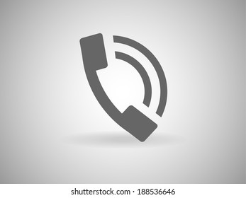 Flat icon of a phone