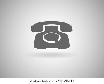 Icono plano de un teléfono