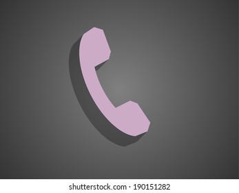 Flat icon of a phone