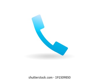 Flat icon of a phone