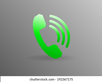 Flat icon of a phone