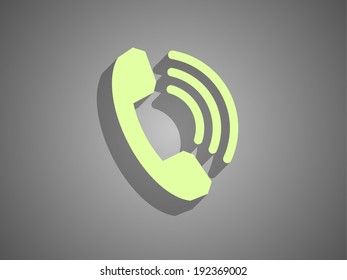 Flat icon of a phone