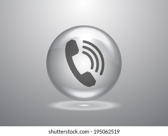 Flachbildsymbol eines Telefons