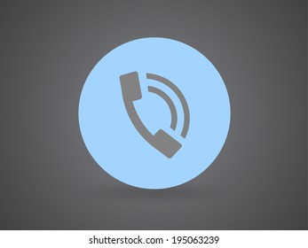 Flat icon of a phone