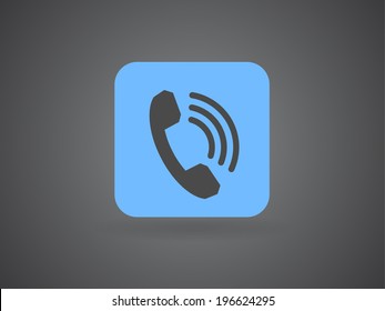 Flat icon of a phone