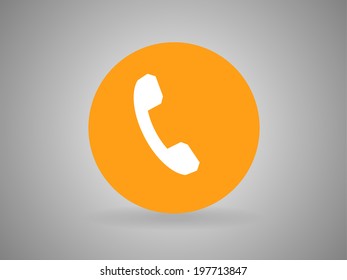 Flat icon of a phone