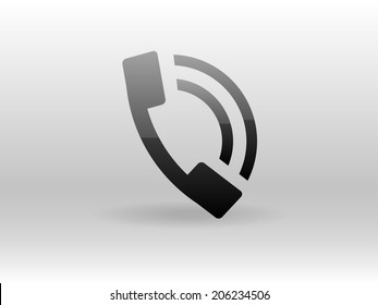 Flat icon of a phone
