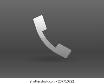 Flat icon of a phone