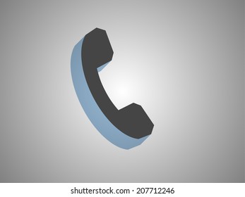 Flat icon of a phone