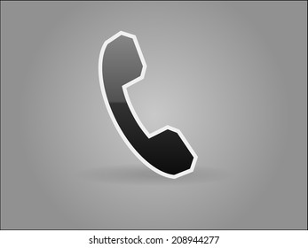 Icono plano de un teléfono