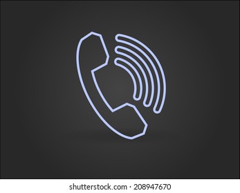 Icono plano de un teléfono