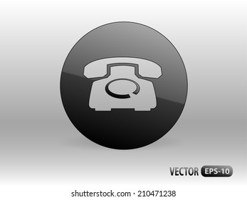 Icono plano de un teléfono