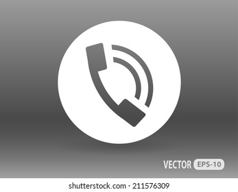 Flat icon of a phone