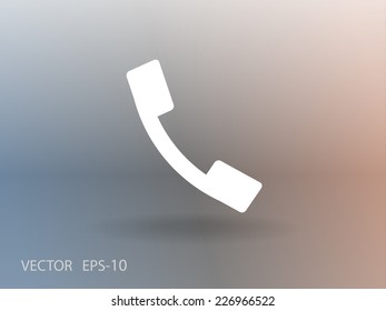 Icono plano de un teléfono