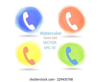 Flat icon of a phone