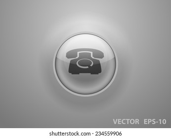 Flat icon of a phone
