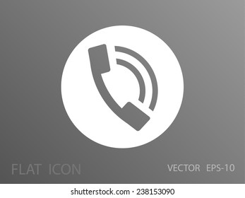 Flat icon of a phone