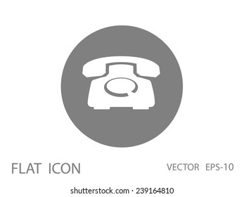 Icono plano de un teléfono