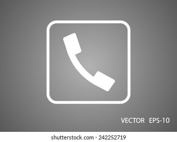 Flat icon of a phone