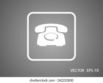 Icono plano de un teléfono