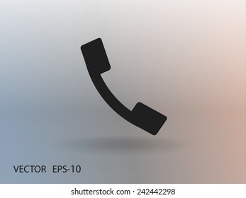 Flachbildsymbol eines Telefons
