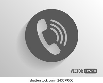 Flachbildsymbol eines Telefons
