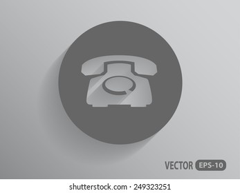 Flat icon of a phone
