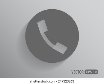 Flat icon of a phone